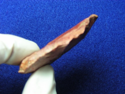 JASPER TRIANGLE KNIFE 2-1/4" MISSISSIPPI Authentic Indian Artifacts - Picture 6 of 11