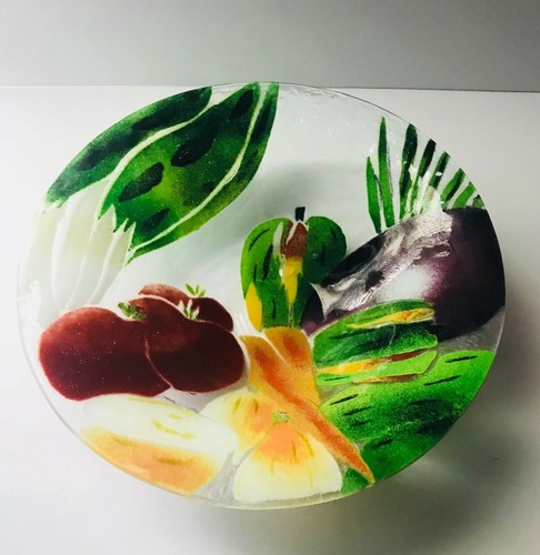 Seymour Mann St Luke Bubble Kristall große Schale Herzstück Gemüse RAR - Bild 11 von 12