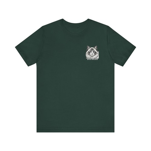 Birmin Cat Unisex Jersey Tee - Stylish Cat Lover's Shirt - Picture 9 of 13