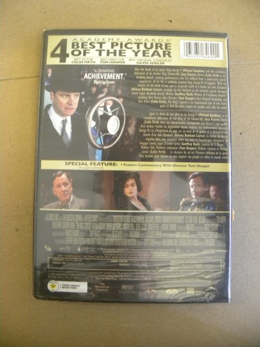 Colin Firth Geoffrey Rush THE KING'S SPEECH DVD Factory Sealed NEW qq - 第 2/3 張圖片