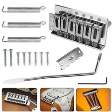 Chrome Tremolo Bridge Set for Fender Stratocaster Squier Style Electric Guitar