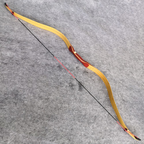 15-50lbs Traditional Recurve Bow Wooden Longbow Tartar Archery Hunting Target - Picture 8 of 12