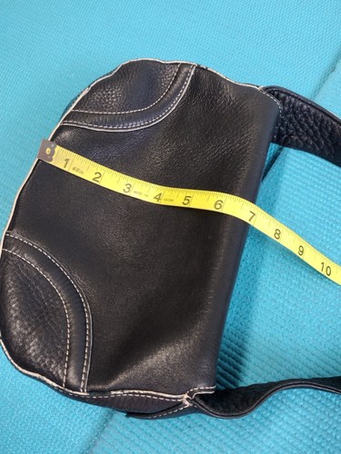 Kenneth Cole New York Black Leather Hobo Shoulder Bag Handbag - Small - Picture 8 of 12