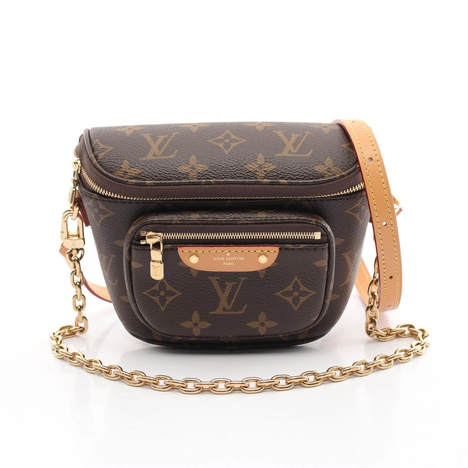 LOUIS VUITTON（LV） Borsa a tracolla Louis Vuitton Mini Bumbag cintura M82335 Monogram tela pelle usata