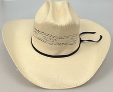 Lariat Straw Cowboy Hat - Size 7 3/8