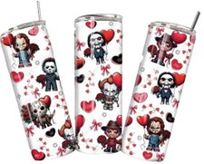 Horror Nightmare Couple Friends Valentines Day 20oz Tumbler Insulated Travel mug