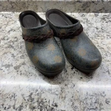 CROCS Sarah Crosslite Floral Dual Comfort Heel Clogs Mules 203764 Size 7