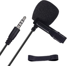 Lavalier Lapel Microphone System,Wired Min Professional Rode Collar Clip On Omni