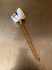 Antique Windmill Decorated China Head Meat Tenderizer - Ex