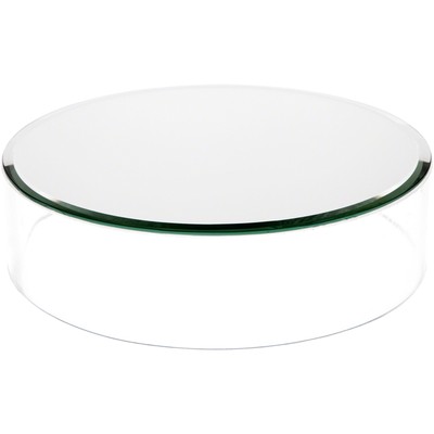 Plymor Clear Acrylic Cylinder Display Riser with Mirror Top, 2'' H x 8'' D