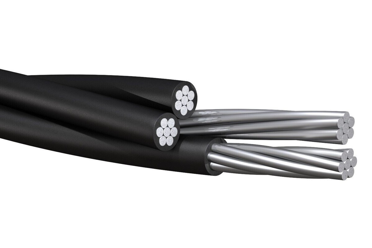 100' Chola 6-6-6-6 Quadruplex Aluminum Overhead Service Drop Cable