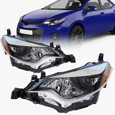 Pair Left&Right Headlights Headlamps Assembly For 2014 2015 2016 Toyota Corolla