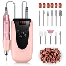 Electric Nail File Drill Tool Filer Kit Art Manicure Pedicure Acrylic Portable