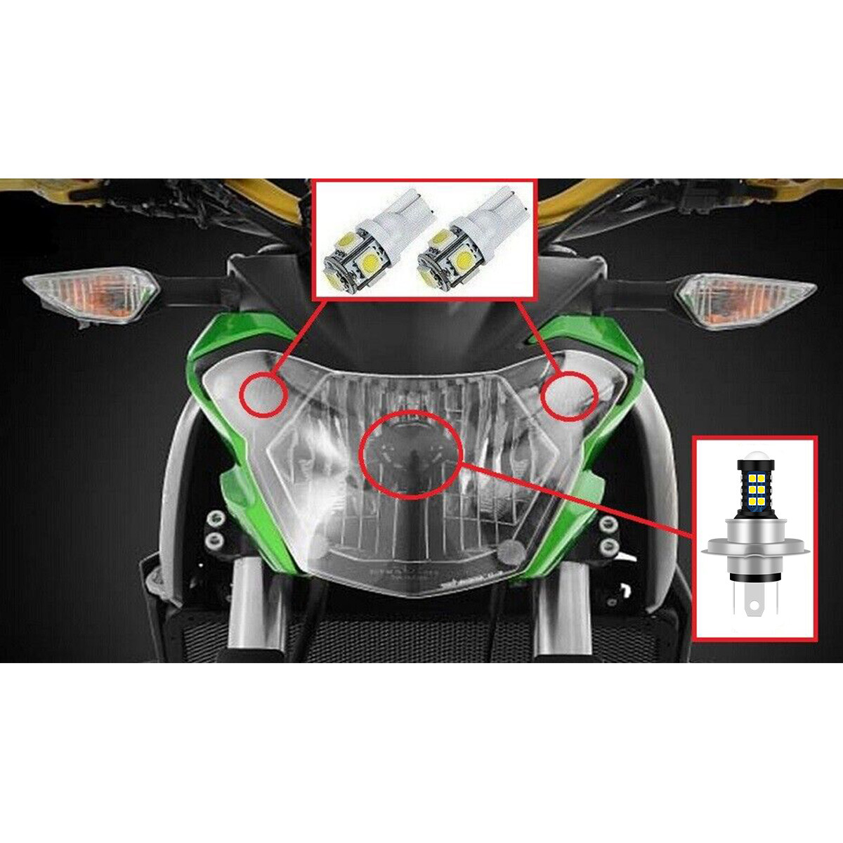 For Kawasaki Z650 Z series PRO KRT LED Headlight Pilot Park Lights