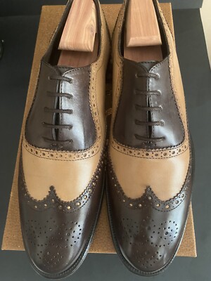 MESSICO VERO CUOIO Oxford Men s Leather Shoes Wingtip Capuchino 7