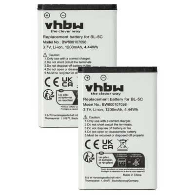 2x Akku für Onext Active Phone Hit Simple Skylink Classic 1200mAh