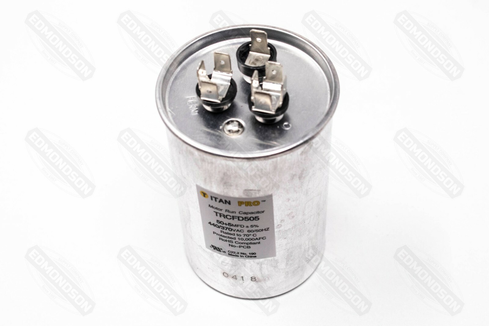 Packard TRCFD505 TITAN PRO Run Capacitor 50+5 MFD 440/370 Volt Round