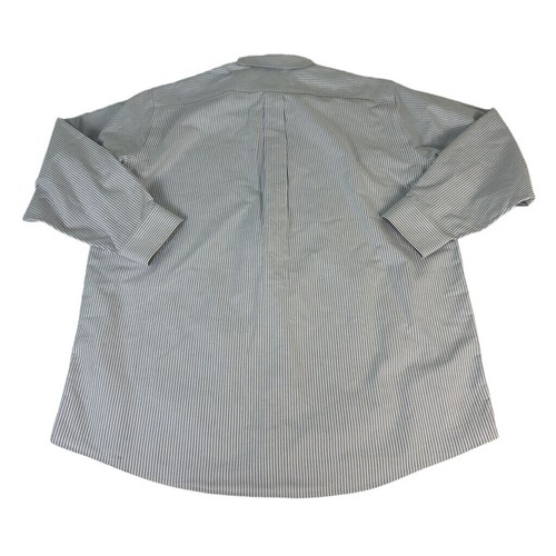 L.L. Bean Men's Dress Shirt White Blue Striped Long Sleeve Button Classic 17-33 - Picture 5 of 5