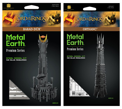 Fascinations ICONX Lord of the Rings BARAD-DUR & ORTHANC Metal Earth ...