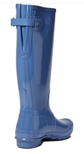 HUNTER Original Back Adjustable Gloss Rain Boots Sz 9 No Box - Picture 4 of 8