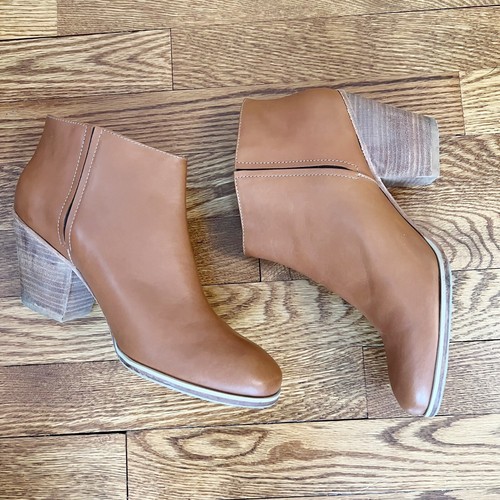 Rachel Comey Ankle Booties in Whiskey Natural Size 6 Leather Slip on 3” Heel - 第 1/9 張圖片