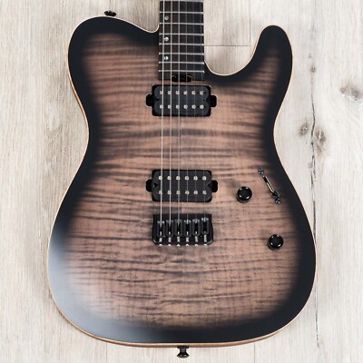 ESP USA TE-II Guitar, Seymour Duncan '59 & Custom, See Thru Black