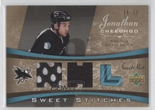 2006-07 Upper Deck Sweet Shot Stitches Dual 8/50 Jonathan Cheechoo #SS-JC 0a1