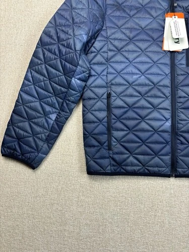 Bass Outdoor Mens Quilted Puffer Jacket Size Medium / M Navy Blue image 3