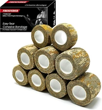 9 Rolls Self Adhesive Wrap Athletic Tape Gauze, Breathable Elastic Cohesive Band