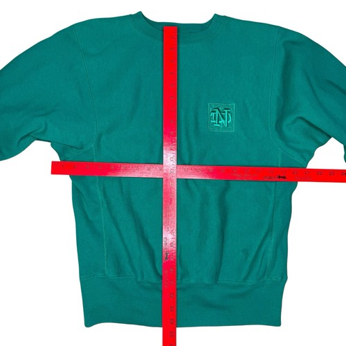 Felpa vintage anni 90 Champion Notre Dame Irish M tessuto rovesciato made in USA rara - Foto 5 di 9