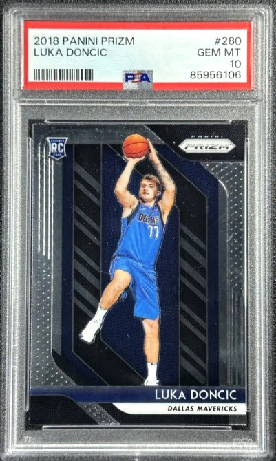 PSA 10 GEM MINT LUKA DONCIC 2018-19 PANINI PRIZM #280 ROOKIE RC MAVERICKS LAKERS