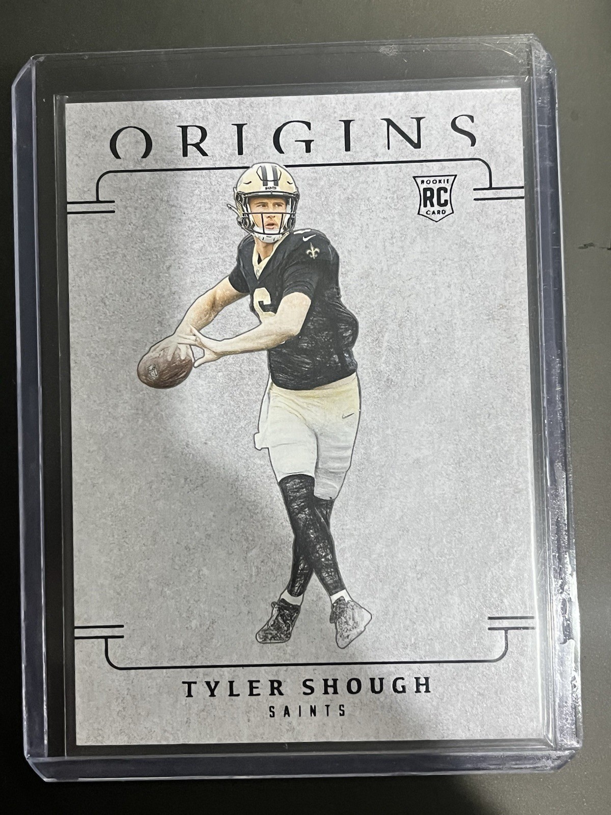 2025 NFL Panini Origins #6 Tyler Shough Blank Slate SSP Rookie Saints CASE HIT!
