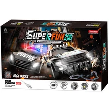 Joysway: SuperFun 206 - 1/43 USB Power Slot Car Racing Set, Size: 82"x43"