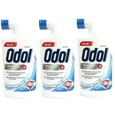 Odol Atemklar Plus Mundwasser Atemfrisch (3x 125ml) Keramikflaschen