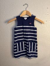 Vineyard Vines for Target Navy White Striped Sleeveless Dress XSmall (4-5)