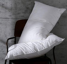 achard Set of 2 White Goose Feather Bed Pillows Queen Size- Soft 100 Cotton,...