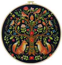 Kit point de croix compté renards sur toile | Un cadeau parfait