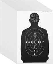 Shooting Targets Paper Silhouette Style  17 X 25 In Black & White 50 Count