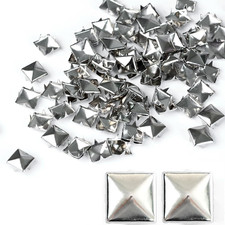1000PCS Pyramid Studs for Clothing Leather, Metal Square Spikes for DIY Leatherc