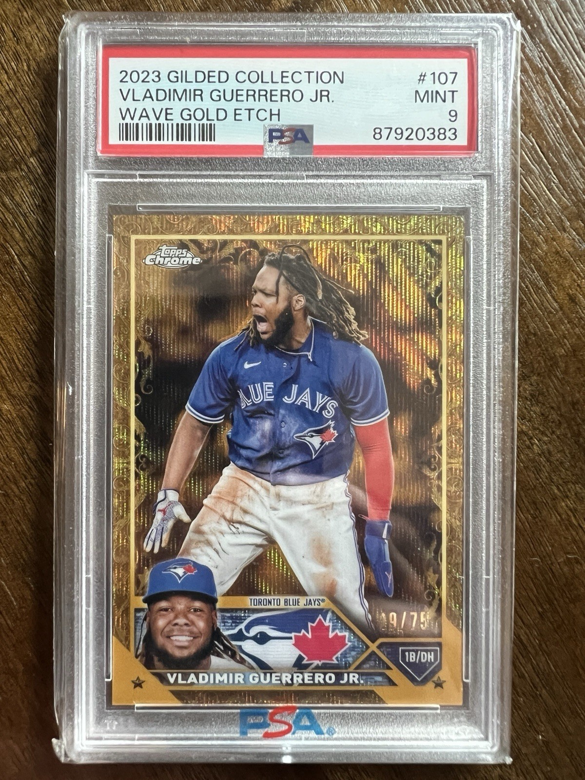 2023 Topps Gilded Collection - Vladimir Guerrero Jr. #107 Gold Wave Etch /75