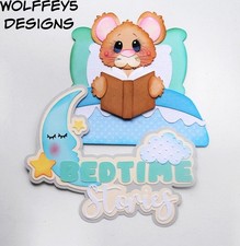 ELITE4U MOUSE BEDTIME STORIES KID paper piecing scrapbook die cut piece 3D PAGE