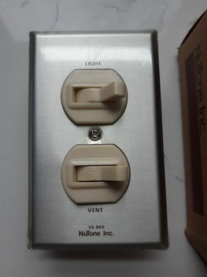 NuTone VENT LIGHT Electrical TOGGLE Duplex SWITCH HS-86S