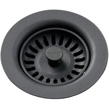 Elkay LKQS35CH Polymer Drain Fitting w/ Basket Strainer Stopper - Charcoal