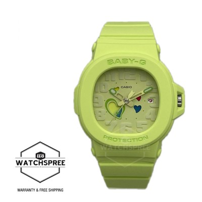 Casio Baby-G Playful Hearts Series Green Resin Band Watch BGA10-3A BGA-10-3A