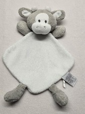 Gray Cow Lovey Security Blanket Plush Baby Minky Soft Farm Animal Toy