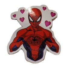 Spider-Man Hearts Superhero Decal Laptop Sticker 2.5"