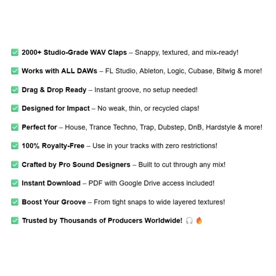 2197 Claps One Shots Sample Pack WAV für FL Studio, Ableton Live, Logic Pro - Bild 3 von 4