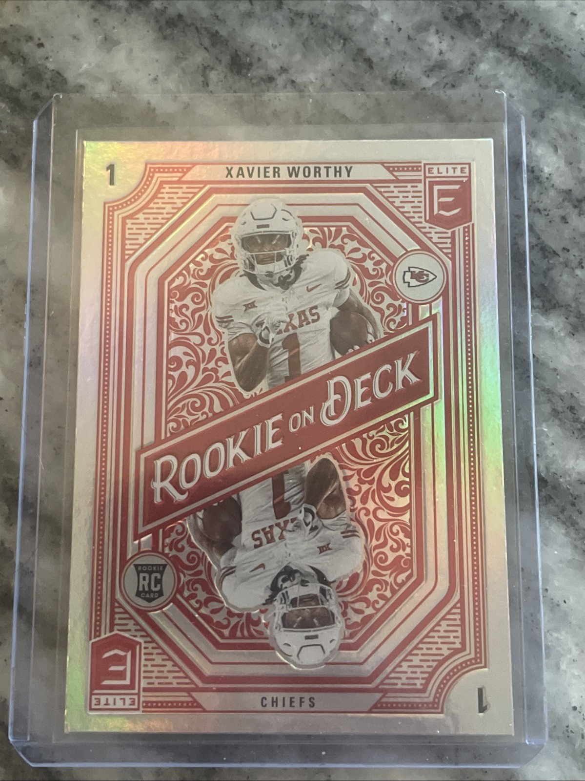 Xavier Worthy RC Rookie on Deck 2024 Panini Donruss Elite Football #4 - Chiefs
