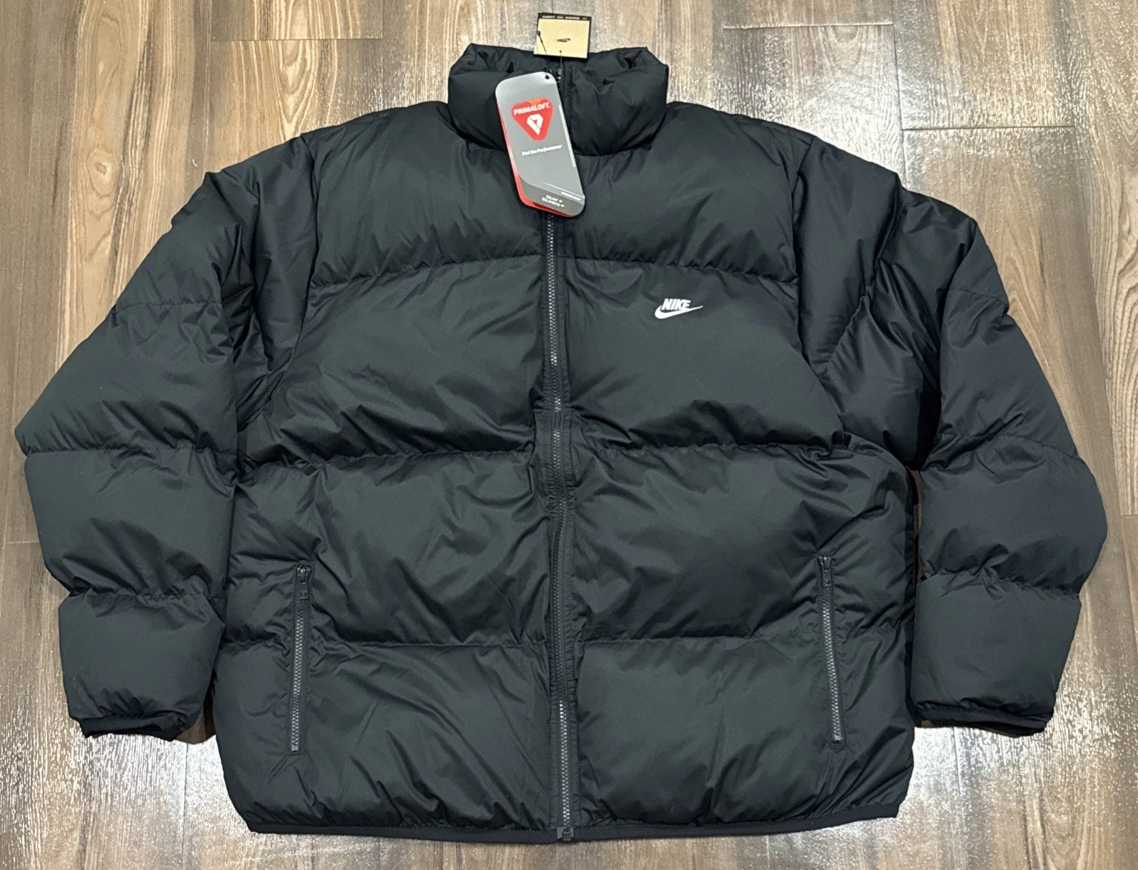 Nike Sportswear Club Puffer Jacket Black White Men's Size XL FB7368-010 NWT