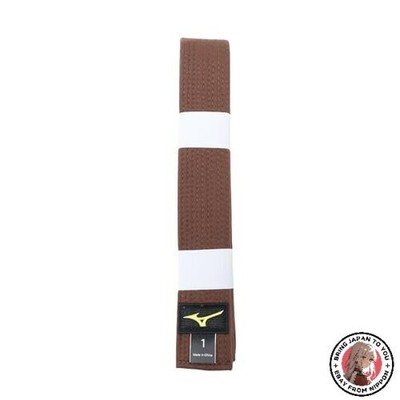 NEU [MIZUNO] Farbiger Gürtel Twill Webart 22JV9A18 55 Braun Judogürtel